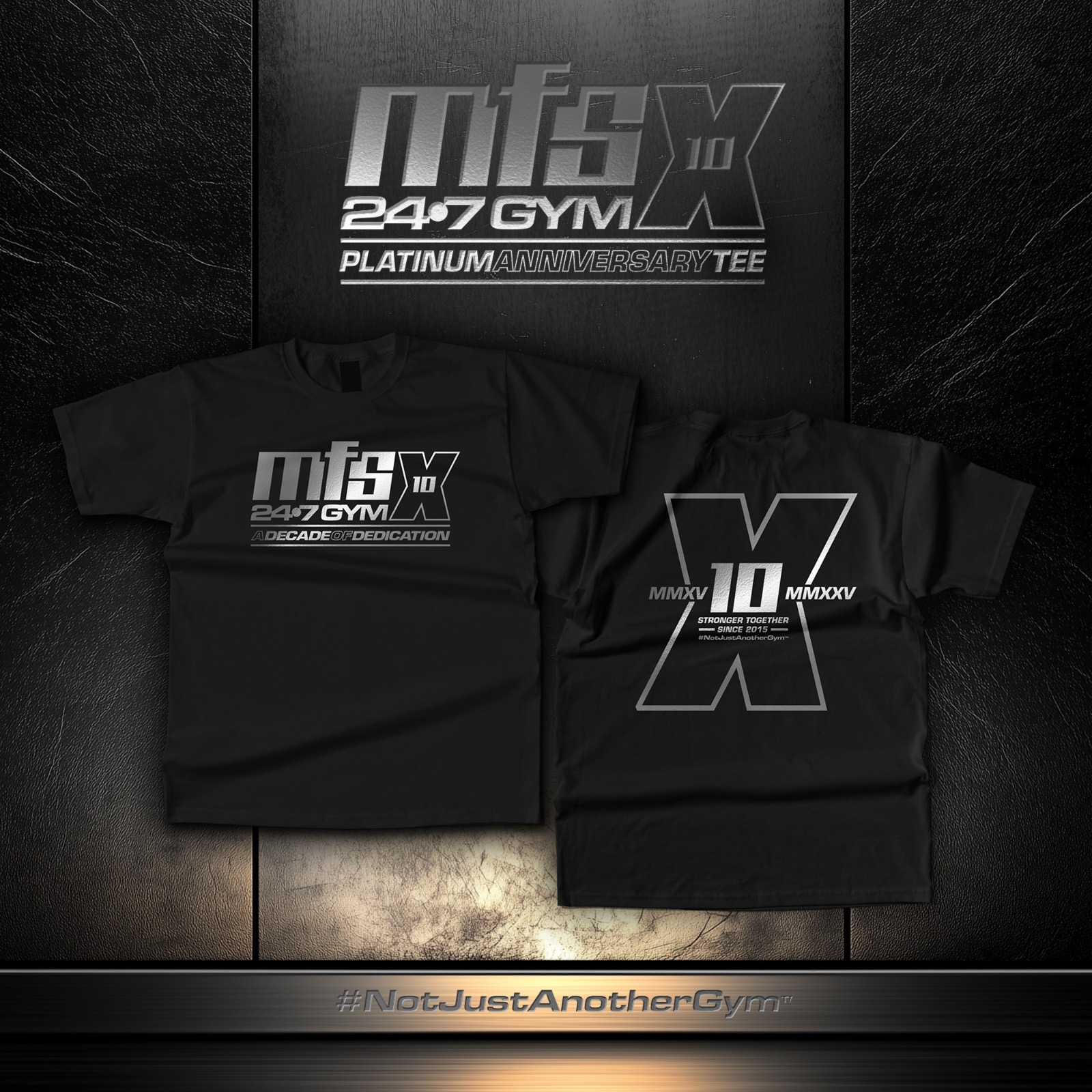 MFS 247 Gym - 10 Year Anniversary Collection Oversized TShirt - Extra Large (XL)